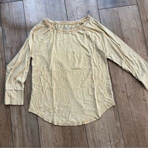 Mossimo Supply Co. Light Yellow Long Sleeve Tee